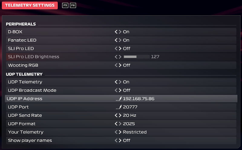 Configure UDP output